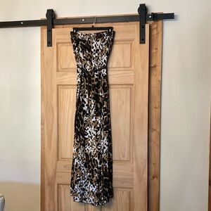 Speechless Strapless Leopard Print Maxi Dress
